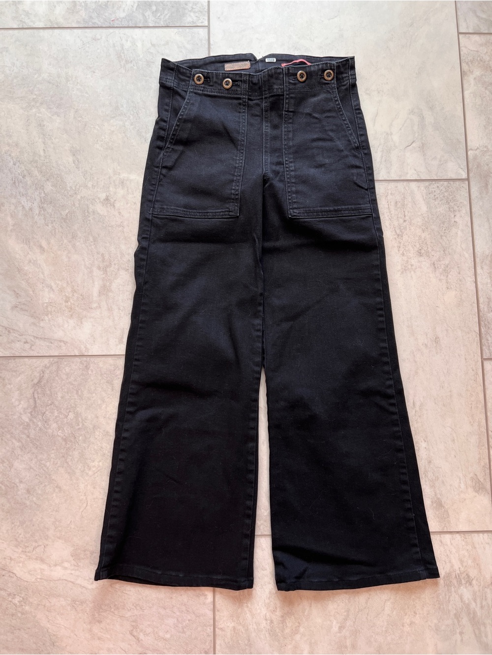 Anthropologie The Kit High-Rise Wide-Leg Utility Trouser Jeans by Pilcro